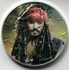 【極美品/品質保証書付】 アンティークコイン モダンコイン [送料無料] パイレーツオブザカリビアン - アメリカンシルバーイーグル1オンス。 .999シルバーダラーコイン Pirates of the Caribbean - American Silver Eagle 1oz. .999 Silver Dollar Coin