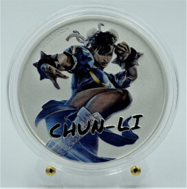 【極美品/品質保証書付】 アンティークコイン モダンコイン [送料無料] 2022 Tuvalu Street Fighter Chun-li 1 Oz色の銀貨 2022 Tuvalu Street Fighter Chun-Li 1 oz Colored Silver Coin