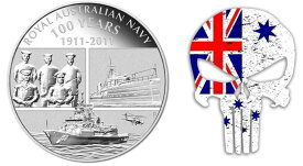 【極美品/品質保証書付】 アンティークコイン モダンコイン [送料無料] ロイヤルオーストラリア海軍100周年1ドル2011シルバーコイン＆バッジセット Royal Australian Navy Centenary 1 Dollar 2011 Silver Coin & Badge Set