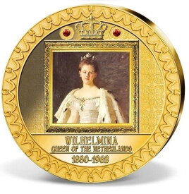 【極美品/品質保証書付】 アンティークコイン モダンコイン [送料無料] 英国2019オランダメダルのウィルヘルミナ UK 2019 Wilhelmina of the Netherlands Medal
