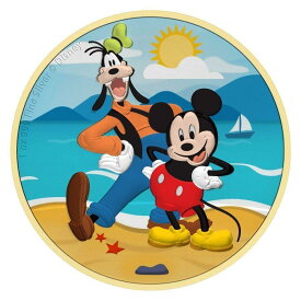 【極美品/品質保証書付】 アンティークコイン モダンコイン [送料無料] 2021ニュー島$ 2ディズニー - ミッキー＆グーフィービーチ1オンスシルバーコイン - 2021 Niue Islands $2 Disney - Mickey & Goofy Beach 1 Oz Silver Coin-