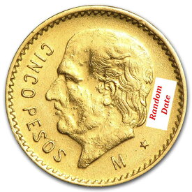 【極美品/品質保証書付】 アンティークコイン モダンコイン [送料無料] メキシコゴールドペソ-5ペソ Mexican Gold Peso - 5 Peso