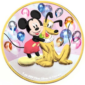 【極美品/品質保証書付】 アンティークコイン モダンコイン [送料無料] 2020 niue $ 2ミッキー＆プルト - バルーン-1オンスシルバーコイン - 2020 Niue $2 Mickey & Pluto - Balloons - 1 Oz Silver Coin-