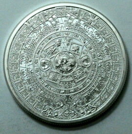 【極美品/品質保証書付】 アンティークコイン モダンコイン [送料無料] 2オンス999シルバーアステカマヤカレンダー収集可能なコインメダル地金レアラウンド。 2 Oz 999 Silver Aztec Mayan Calendar Collectible Coin Medal Bullion Rare Round..