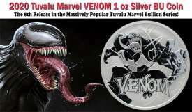 【極美品/品質保証書付】 アンティークコイン モダンコイン [送料無料] 2020 TUVALU VENOM 1 OZ .9999 FINE SILVER MARVELシリーズ$ 1 COIN GEM BU IN-STOCK !! 2020 Tuvalu Venom 1 oz .9999 Fine Silver Marvel Series $1 Coin GEM BU IN-STOCK!!
