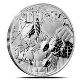 【極美品/品質保証書付】 アンティークコイン モダンコイン [送料無料] Thor Marvelシリーズ2018 1 oz .999カプセルの純粋なシルバーコインTuvalu Perth Mint THOR MARVEL SERIES 2018 1 oz .999 Pure Silver Coin IN CAPSULE Tuvalu Perth Mint