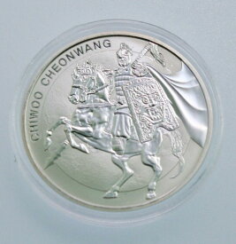 【極美品/品質保証書付】 アンティークコイン モダンコイン [送料無料] 2017年韓国チウチョンワングコムスコ1オンス.999シルバーBUラウンド地金コイン 2017 South Korea Chiwoo Cheonwang Komsco 1 oz .999 Silver BU Round Bullion Coin