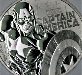【極美品/品質保証書付】 アンティークコイン モダンコイン [送料無料] 2019トゥバルマーベルシリーズキャプテンアメリカアベンジャーズ1オンス.999シルバーコイン 2019 Tuvalu Marvel Series Captain America Avengers 1 oz .999 Silver Coin