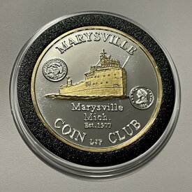 【極美品/品質保証書付】 アンティークコイン モダンコイン [送料無料] メリーズビルコインクラブ24Kゴールドギルドプルーフ1トロイオズ.999ファインシルバーラウンドメダル Marysville Coin Club 24k Gold Gild Proof 1 Troy Oz .999 Fine Silver Round Medal