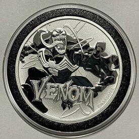 【極美品/品質保証書付】 アンティークコイン モダンコイン [送料無料] 2020 Venom Marvel Collector Proof Coin 1 Troy Oz .9999ファインシルバーラウンドメダル 2020 Venom Marvel Collector Proof Coin 1 Troy Oz .9999 Fine Silver Round Medal