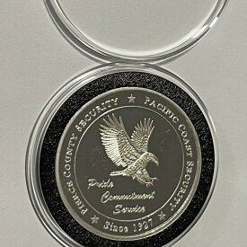 【極美品/品質保証書付】 アンティークコイン モダンコイン [送料無料] Pierce County Security Pacific Coast Collectible Coin 1 Troy Oz .999ファインシルバー Pierce County Security Pacific Coast Collectible Coin 1 Troy Oz .999 Fine Silver