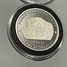 【極美品/品質保証書付】 アンティークコイン モダンコイン [送料無料] Pierce County Security Collectible Coin 1 Troy Oz .999ファインシルバーラウンドメダル Pierce County Security Collectible Coin 1 Troy Oz .999 Fine Silver Round Medal