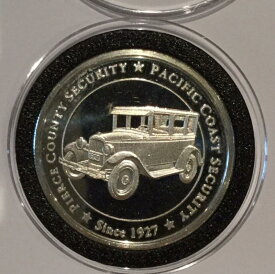 【極美品/品質保証書付】 アンティークコイン モダンコイン [送料無料] Pierce County Security Pacific Coast Collectible Coin 1 Troy Oz .999ファインシルバー Pierce County Security Pacific Coast Collectible Coin 1 Troy Oz .999 Fine Silver