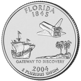 【極美品/品質保証書付】 アンティークコイン モダンコイン [送料無料] 2004 Dフロリダ州四半期。 USミントロールから循環しません。 2004 D Florida State Quarter. Uncirculated from US Mint roll.