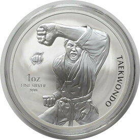 【極美品/品質保証書付】 アンティークコイン モダンコイン [送料無料] 2022 1 oz .999銀韓国のテコンドン格闘技空手メダル 2022 1 oz .999 Silver South Korean Taekwondo Martial Arts Karate Medal