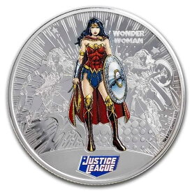 【極美品/品質保証書付】 アンティークコイン モダンコイン [送料無料] 2022サモア1/2オンス.999シルバージャスティスリーグ：ワンダーウーマンカラーw/coa 2022 Samoa 1/2 oz .999 Silver Justice League: Wonder Woman Color Enhanced W/COA