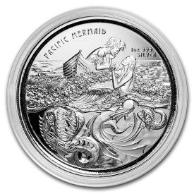 【極美品/品質保証書付】 アンティークコイン モダンコイン [送料無料] 1オンス.999シルバーパシフィックマーメイド2021サモア2タラコイン美しいサイレンシーガール 1 oz .999 Silver Pacific Mermaid 2021 Samoa 2 Tala coin Beautiful Siren sea girl