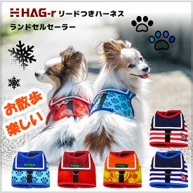 29日までポイント3倍／ セーラー服 ハーネス 可愛い マリーン ボーダー リード 小型犬 抜けない 子供用 かわいい お散歩 防寒 冬 夏 ボーダー 2点セット セーラー 犬 ランドセルセーラー マリン HAG-r おしゃれ散歩 オールシーズン キュート オレンジ