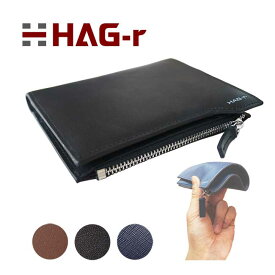 29日までポイント3倍／ HAG-r 財布 メンズ 二つ折り 本革財布　折りたたみ 大人 財布 メンズ 紙幣入れ ジッパー 小銭入れ 薄い 軽量　ODM