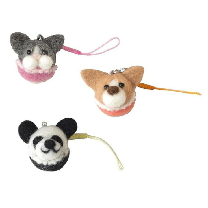 楽天市場】【完成品/1点もの】ハンドメイド 羊毛フェルト ストラップ  
