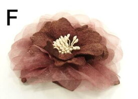 【限定品】コサージュ やや小さめ～中サイズ お花 〔ヘアクリップ ワニクリップ くちばし クリップ 髪飾り ヘアアクセサリー バッグチャーム 帽子飾り 浴衣 デイリー おしゃれ 発表会 親子 キッズ 子ども 造花 インテリア プチプラ〕