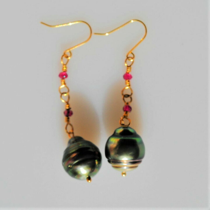 楽天市場】K18 黒蝶真珠 ピアス 天然南洋真珠 : オリジナルジュエリー  