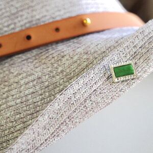 翡翠 SV ピンブローチ 和装 鑑賞 お守り