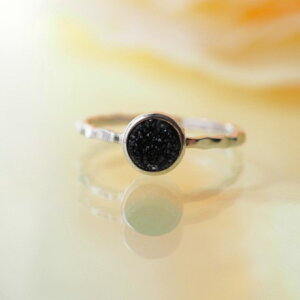 ドゥルージークォーツ SV リング 15号~15.5号 水晶原石