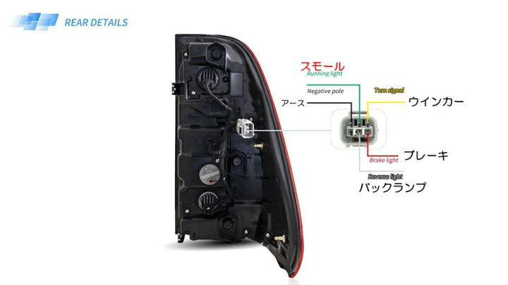 楽天市場】VLAND ハイラックス GUN125 LEDテールランプ 後期純正仕様 