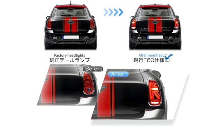 楽天市場】VLAND 【新色】 追加 MINI ミニ R60クロスオーバー用 LED 