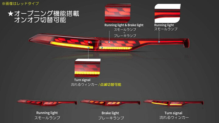 楽天市場】VLAND 80系 ハリアー ハリアーハイブリッド LEDテールランプ 