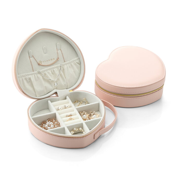 楽天市場 Vlando ジュエリーボックス かわいい 携帯用 アクセサリーケース コンパクト 持ち運び Vlando