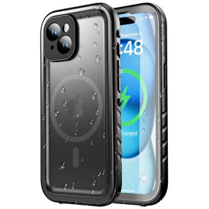 SPORTLINKiPhone15�p�h���P�[�XiPhone15MagSafe�p�P�[�X���S�h��IP68�h�������}�O�l�b�g����MagSafe�Ή��h��h�o�ϏՌ�360°�S�ʕی�QI�[�d�t�F�C�XID�F�ؑΉ���������