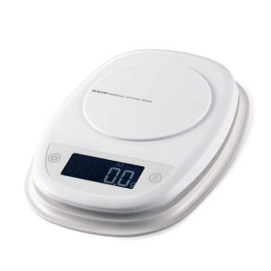 �G���R�� �L�b�`���X�P�[�� �ő�2kg �ŏ�0.1g�\�� �z���C�g HCS-KS01WH