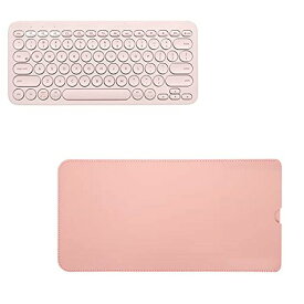 LOGITECH K380用PUレザーキーボードスリーブ、防水性と耐摩耗性のキーボードカバー、軽量ポータブルキーボードケース、旅行/外出/学生/オフィス用(ピンク)