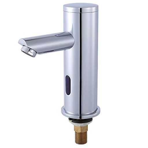 NURISI 一体型 自動水栓 センサー水栓 単水栓 シングルレバー水栓 電磁弁内蔵設計 自動赤外線検知 銅合金製蛇口 余分な外部アクセサリがない 標準インターフェイスG1/2インチ ：VlookupStore