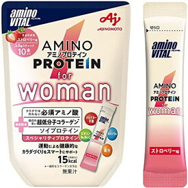 味の素KK 「アミノバイタル アミノプロテイン」FOR WOMAN ストロベリー味 10本入