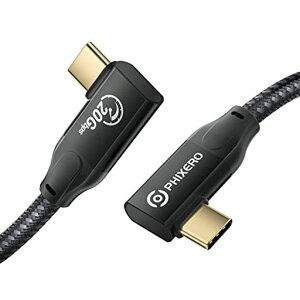 100Wusbcusbc�P�[�u��[USBC3.2Gen2x2�A20Gbps�A1m]PHIXERO�f���A�����C�g�A���O��USBC�P�[�u���A4K�r�f�I�o�́AThunderbolt3�AMacBookPro�AiPad