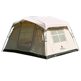 大型ドームテント4人用キャンプテント快適なキャンプライフをサポートする頑丈な構造簡単設営4人用テントアウトドアレジャーに最適(ベージュ)