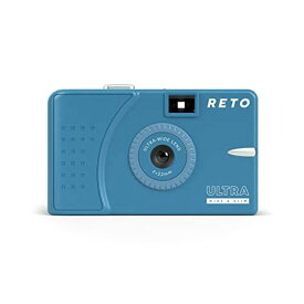 RETO ULTRA WIDE & SLIM ウルトラワイド&スリム 35MM 再利用可能なフィルムカメラ - 22MMワイドレンズ フォーカスフリー 軽量 使いやすい (マーキーブルー)