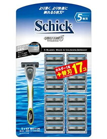 SCHICK(シック) 5枚刃 クラブパック (ホルダー(刃付き) 替刃 16コ付) ドイツ製 替刃 クアトロ5 シェービング カミソリ 髭剃り 男性 メンズ