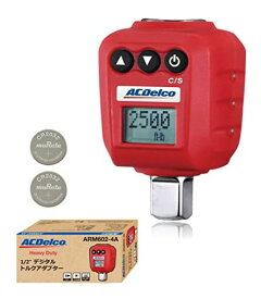 ACDelco1/2”(12.7mm)デジタルトルクアダプター測定範囲34-340Nm高精度ブザー&LED警告灯内蔵ISO6789校正証明書付属自動車エンジン修理トルク値校正(日本語取扱説明書付属)ARM602-4A