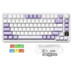 ZIYOULANGxATTACKSHARKX85PRO�Q�[�~���O�L�[�{�[�h3���[�hGasket�\���f�B�X�v���C�t���u���[�x���[���z�b�g�X���b�v�\���C�����X2.4G����bluetooth5.0USB�L���L�[�}�b�v�v���O����