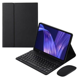 SENLAN �K�p 2025���f�� Galaxy Tab A11 + A11 Plus/Tab A9 Plus 11�C���`�p�̃L�[�{�[�h �P�[�X �}�E�X�t�� ���M�z���_�[�t�� �}�O�l�b�g ������ Bluetooth �L�[�{�[�h �J���[�L�[ �l�C