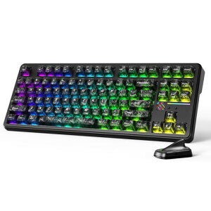 ATTACK SHARK X87ULTRA ���J�j�J���L�[�{�[�h ���C�����X �Q�[�~���O�L�[�{�[�h �O���[�h�ڑ�(Bluetooth/2.4GHz/�L��)8000Hz 0.125ms����x�� �z�b�g�X���b�v�Ή� �J�X�^�����j�A�� Gasket�\��