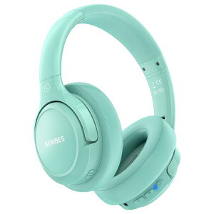 BERIBES �w�b�h�z�� bluetooth 65 ���ԍĐ� 6��EQ���[�h ���C�����X�w�b�h�t�H�� Bluetooth 6.0 �d���͂킸��180g ���K�ȃt�B�b�g�� �}�C�N�t���w�b�h�z�� HIFI�X�e���I �L�� ���� ���p �Չ� ���^ (�c