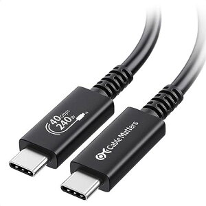 CableMatters40GbpsUSB4�P�[�u��0.8m�A8K�r�f�I�A240W�[�d�AUSB4/USB-C�f�B�X�v���C�P�[�u���AThunderbolt4�Ή��AiPhone16/15ProMax
