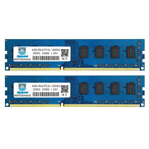 DDR3 1600MHz PC3-12800 240 Pin DIMM 8GB (2x4GB) 2RX8 �d�� 1.35V/1.5V Non-Ecc CL11 �f�X�N�g�b�vPC�p������
