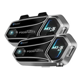 FODSPORTS(フォッドスポーツ) バイク インカム M1-S AIR インカム 連続使用20時間可能 接続自動復帰 3RIDERS 2人通話 ワイドFM搭載 音楽共有 3段階音質調整 電源残量表示 ユニバーサル接続
