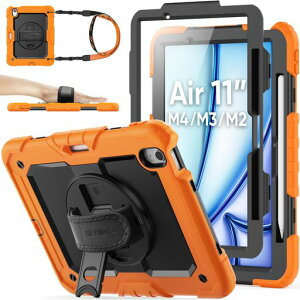 SEYMACstock2026�N/2025�N/2024�N11�C���`iPadAir(M4/M3/M2)��p�ϏՌ��P�[�X�ی�t�B�����t���y�����[360°��]�X�^���h�n���h�X�g���b�v�V�����_�[�X�g���b�v�S�ʕی�J�o�[iPadAir11